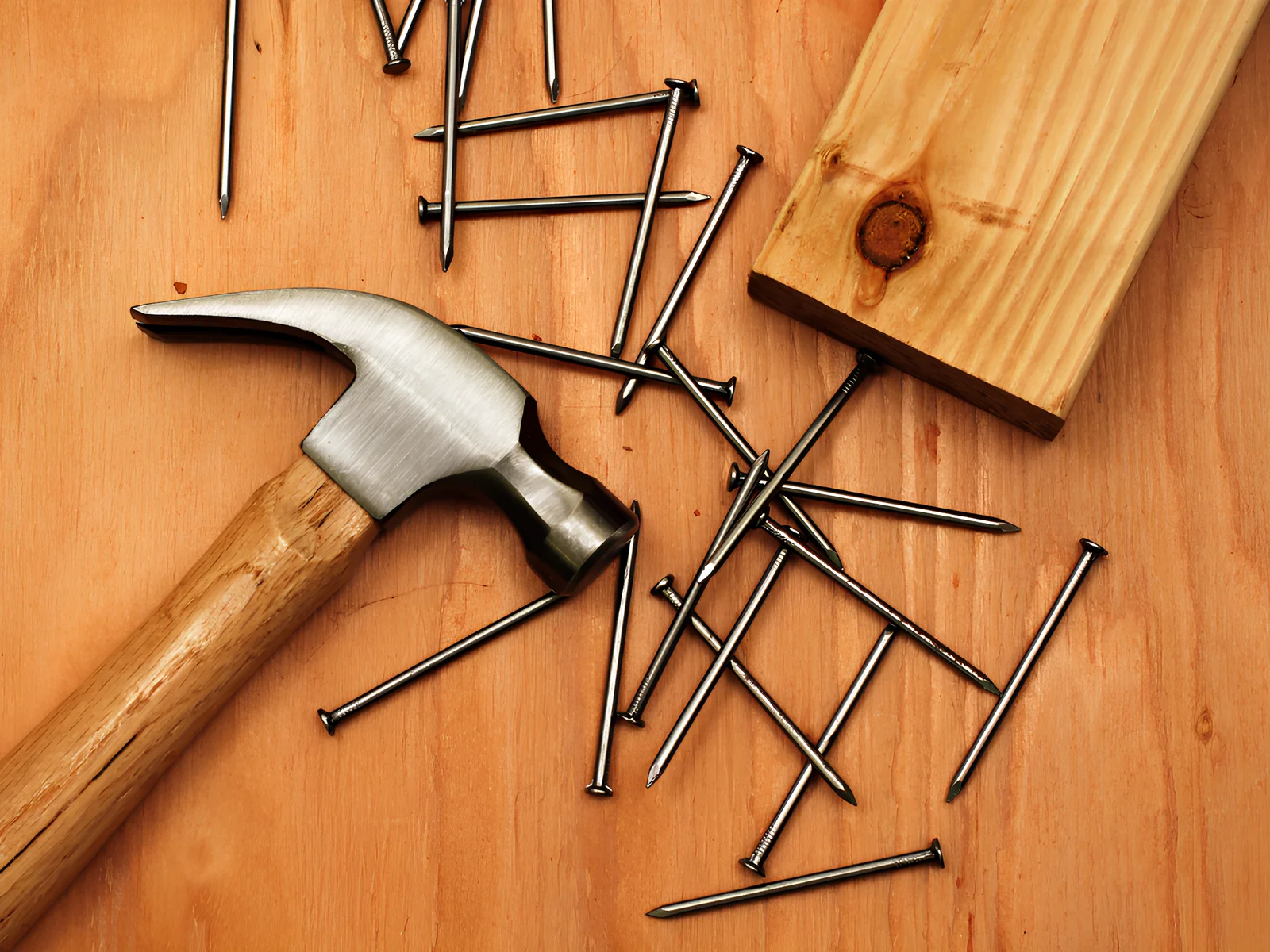 Image showing tarp, nails, and plywood for repairs